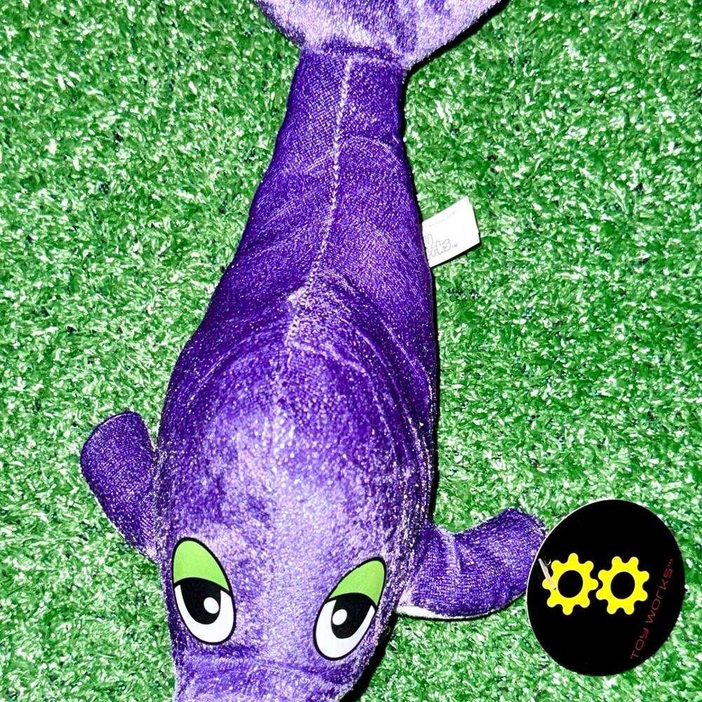 Toy Works Purple Sparkly Dolphin Plush New With Tag The Toy Factory